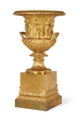 A FRENCH ORMOLU TWO-HANDLED VASE