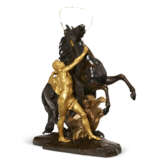A PAIR OF FRENCH GILT AND PATINATED BRONZE 'MARLY' HORSE GROUPS - фото 4