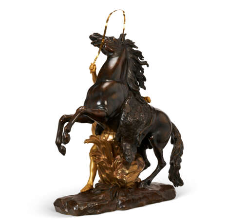 A PAIR OF FRENCH GILT AND PATINATED BRONZE 'MARLY' HORSE GROUPS - photo 6