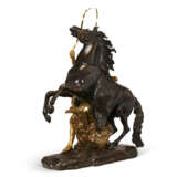 A PAIR OF FRENCH GILT AND PATINATED BRONZE 'MARLY' HORSE GROUPS - photo 6