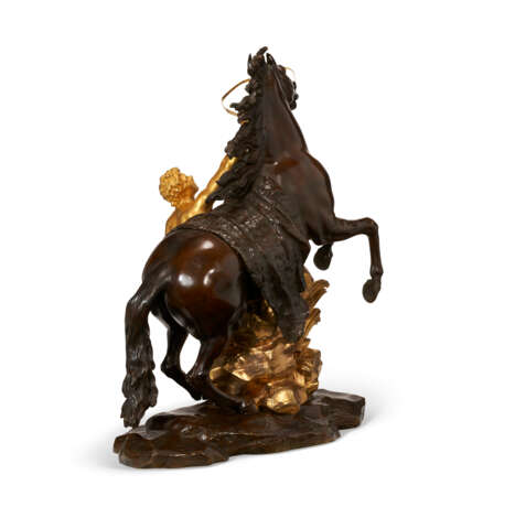 A PAIR OF FRENCH GILT AND PATINATED BRONZE 'MARLY' HORSE GROUPS - photo 14
