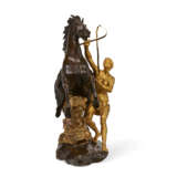 A PAIR OF FRENCH GILT AND PATINATED BRONZE 'MARLY' HORSE GROUPS - фото 17