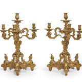 A PAIR OF FRENCH ORMOLU FOUR-LIGHT CANDELABRA - photo 1