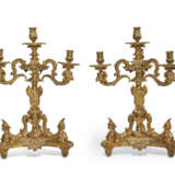 A PAIR OF FRENCH ORMOLU FOUR-LIGHT CANDELABRA - фото 2