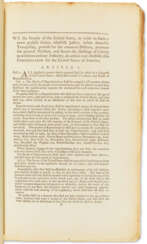 The first official printing of the Bill of Rights