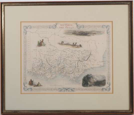 Landkarte Kupferstich von John Rapkin Victoria or Port Phillip Australien, um 1850 - Foto 1