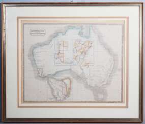 Landkarte &quot;Australia with the British Settlements&quot;, um 1835