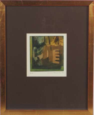 Horst Reichle (*1938 Biberach) - Abstrakte Farbradierung E.A. - Foto 1