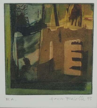 Horst Reichle (*1938 Biberach) - Abstrakte Farbradierung E.A. - Foto 2