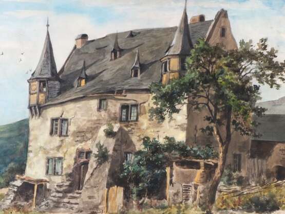 Aquarell, verfallenes Haus, 1860 - фото 2