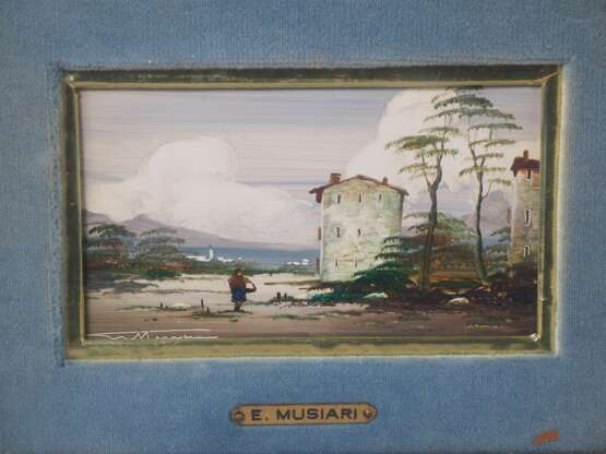 Elso Musiari (geb. 1922 Parma), Paar Miniatur Bilder - photo 2