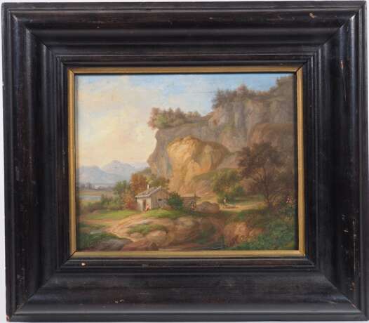Wesselberger, Romantische Berglandschaft mit Hütte, 1849 - фото 1