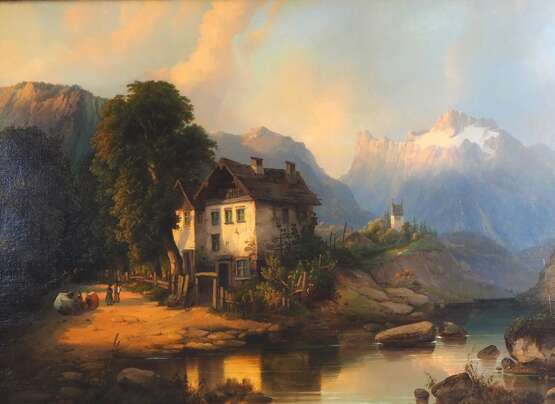 Bernhard Peters (1817-1866), Sommertag in den Schweizer Alpen - photo 2