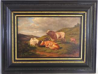 J. Ware, Kühe auf der Weide, 1902
