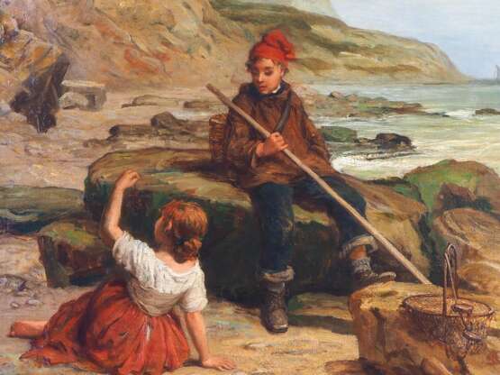 James Cole (aktiv ca. 1848-1882), Strandszene mit zwei Kindern, 1881 - фото 2