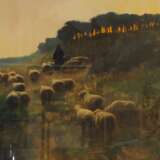 Maurice Hagemans (1852 - 1917), Schafherde im Abendlicht - Foto 2