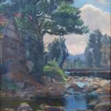 Landschaftsgemälde - F. Lang 1907 - Foto 2