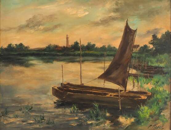Paul Kapell (1876-1946), Boote am Ufer um 1920 - Foto 2