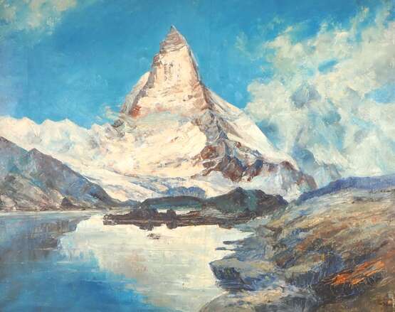Großes Gemälde, Matterhorn, um 1940 - photo 2