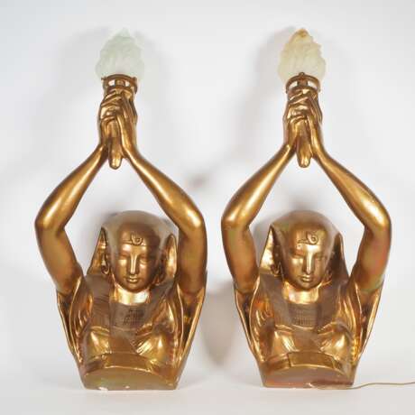 Paar Wandlampen im Empirestil, 50er/60er Jahre - Foto 1