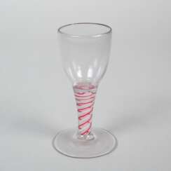 Kelchglas / Weinglas &quot;opaque twist&quot;, wohl England um 1770