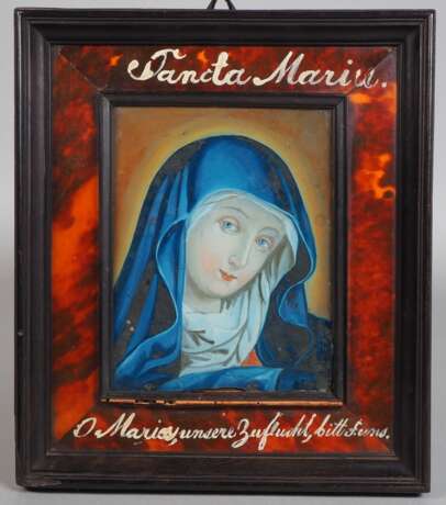 Hinterglasmalerei Sancta Maria, 18.Jh. - photo 1