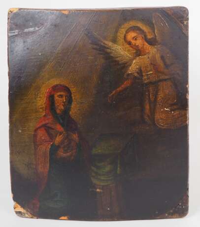 Antike Ikone "Maria Verkündigung", wohl Rumänien um 1800 - photo 1