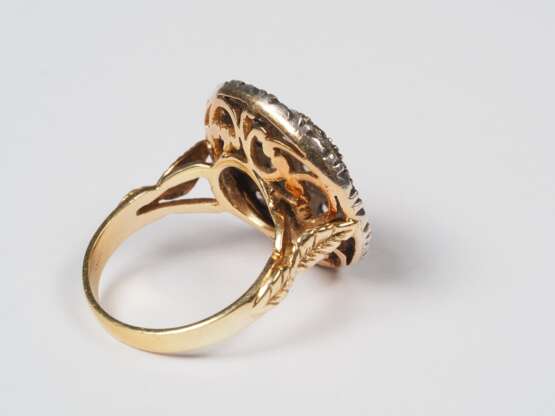Renaissance Stil Ring, 18K Gold mit Diamantbesatz - photo 2