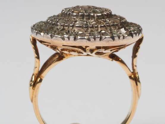 Renaissance Stil Ring, 18K Gold mit Diamantbesatz - Foto 3