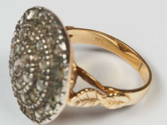 Renaissance Stil Ring, 18K Gold mit Diamantbesatz - Foto 5