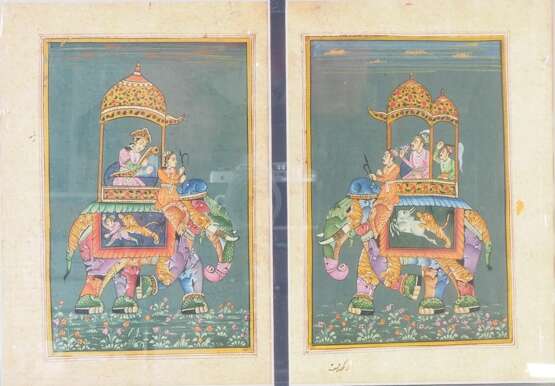 Miniaturmalerei Mogulzeit Indien, wohl 19. Jh. oder älter - Foto 1