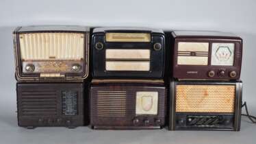 6 alte Röhrenradios 1940/50er