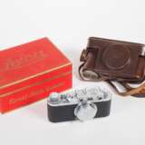 Leica II Kamera um 1936 mit Elmar 1:3,5 f=5 cm und originaler Leica Filmrollen Box - photo 1