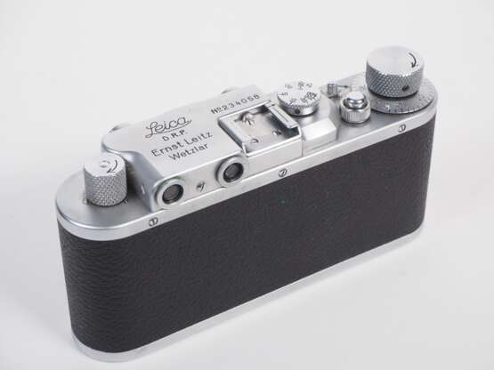 Leica II Kamera um 1936 mit Elmar 1:3,5 f=5 cm und originaler Leica Filmrollen Box - Foto 7