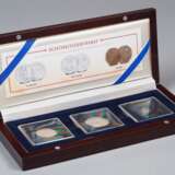 Preußen: 3 antike Silber Münzen 17. Jh. im Etui mit Zertifikat - photo 1