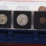 Preußen: 3 antike Silber Münzen 17. Jh. im Etui mit Zertifikat - photo 4