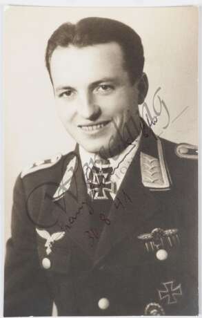 Ritterkreuzträger Franz Schlund, handsigniertes Foto - photo 1