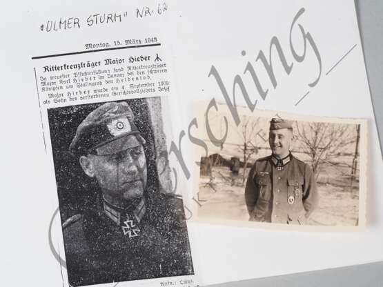 Original Ritterkreuzträgernachlass Karl Hieber (1909-1943) aus Ulm, bei Stalingrad gefallen - Foto 3