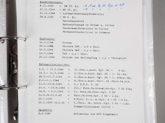 Fallschirm-Panzer-Division 1 „Hermann Göring“, Ordensnachlass mit Soldbuch - Nahkampftage in Warschau & Ostpreußen - Foto 25