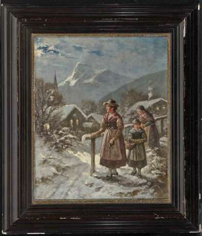 Bäuerinnen im winterlichen Gebirgsdorf - фото 2