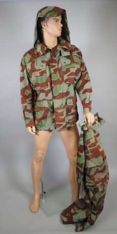 Frühe Bundeswehr Tarnuniform mit Hose, 1957, Splittertarn - photo 1