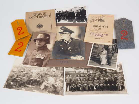 1. WK Schulterstücke mit Militärpass Königlich Bayerisches 2. Fußartillerie-Regiment - photo 1
