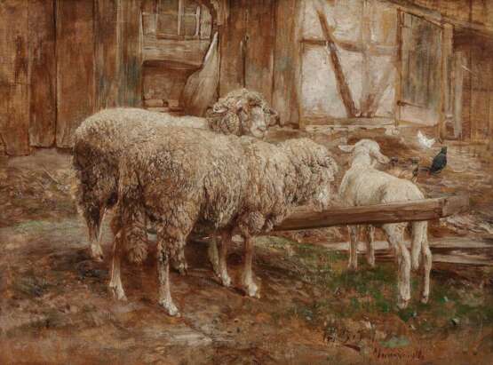 Zwei Schafe mit Lamm - фото 1