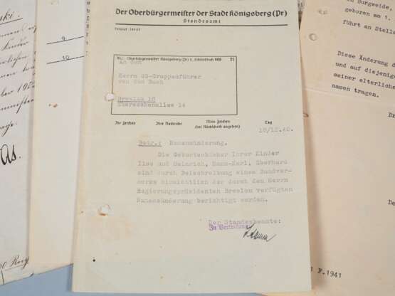 SS-Obergruppenführer Erich von dem Bach-Zelewski - Urkunden zur Namensänderung - photo 2