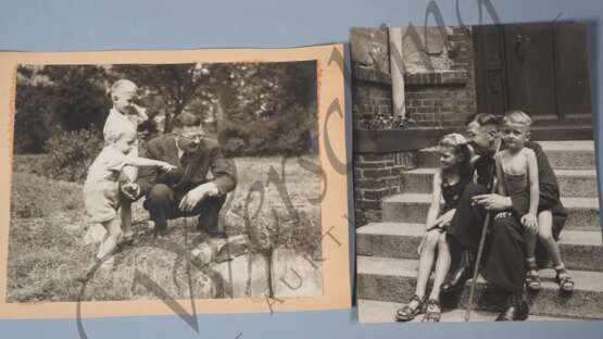 SS-Obergruppenführer Erich von dem Bach-Zelewski - Paar Großformat Fotos mit seinen Kindern - Foto 1