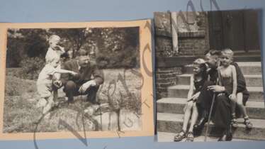SS-Obergruppenführer Erich von dem Bach-Zelewski - Paar Großformat Fotos mit seinen Kindern