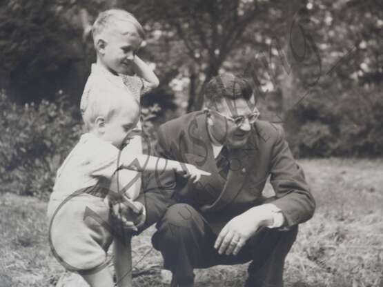 SS-Obergruppenführer Erich von dem Bach-Zelewski - Paar Großformat Fotos mit seinen Kindern - photo 2