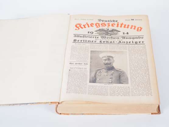 Deutsche Kriegszeitung 1914 - 16, hochwertig gebunden - фото 2