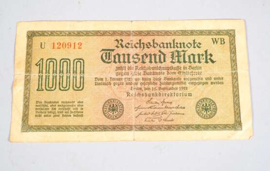 Propaganda Banknote 1000 Mark von Ausführung von 1922 mit Stürmer-Werbung - фото 2
