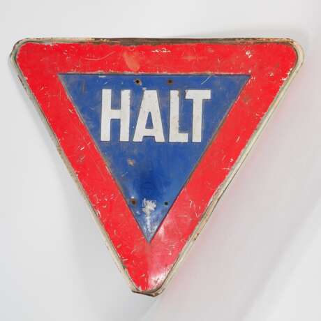 Drittes Reich: Altes "Halt" Schild Straßenschild TENO Technische Nothilfe - фото 1